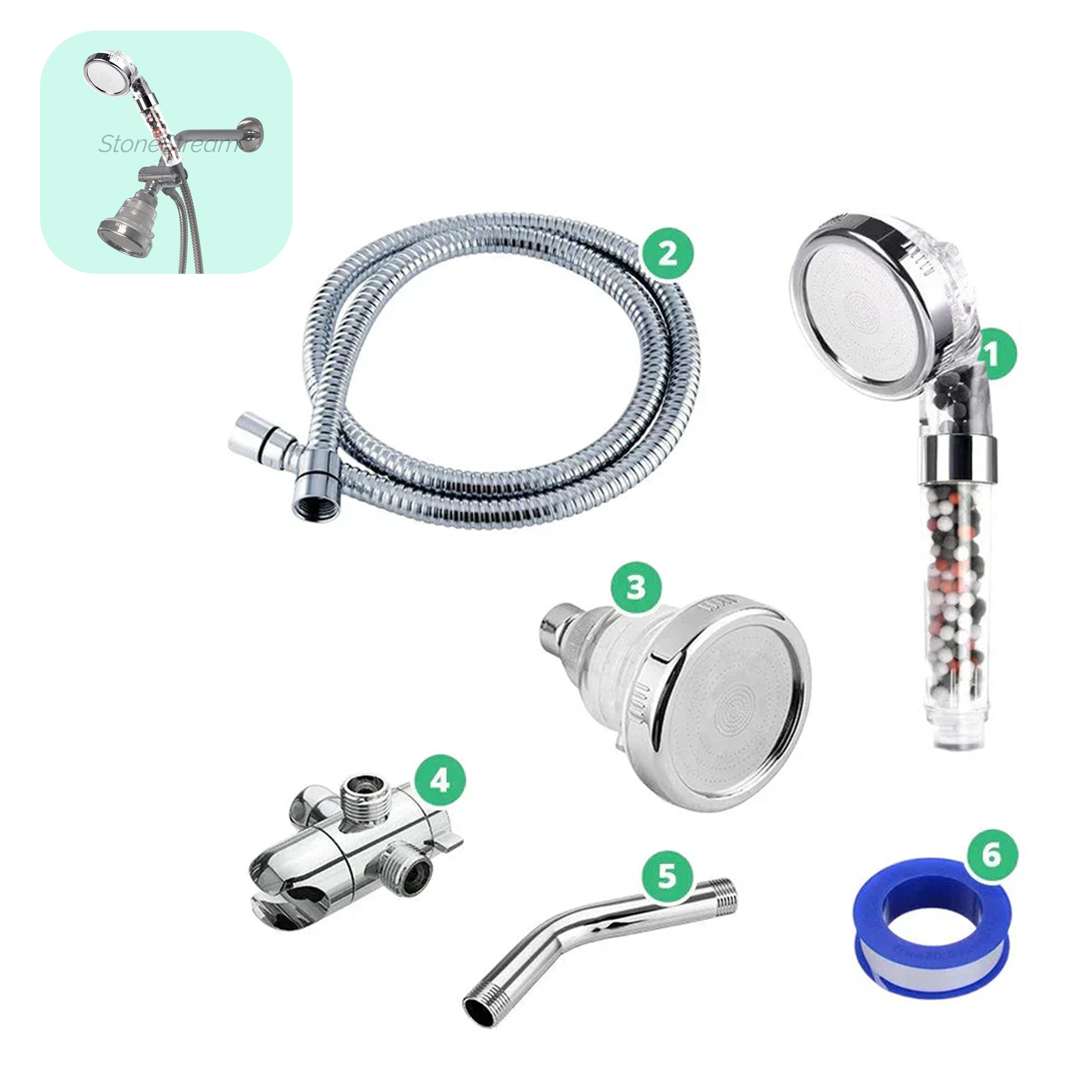 Filtered Ionic Ecopower Shower head