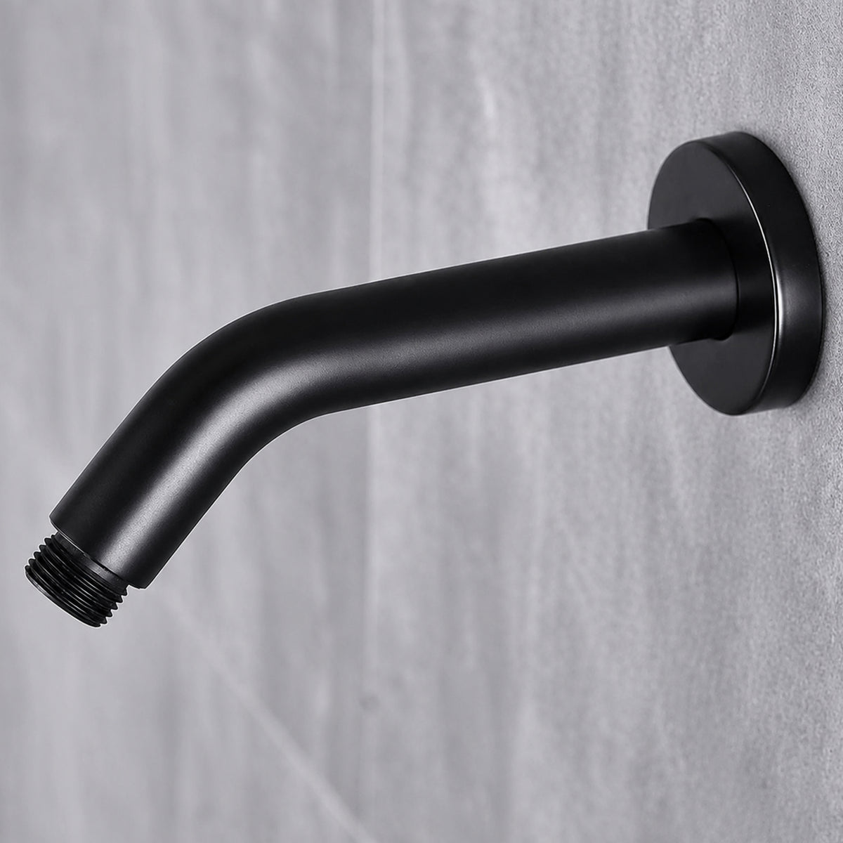 Shower Head Arm for Wall-Mount Shower - Matte Black - 1/2 inch thread