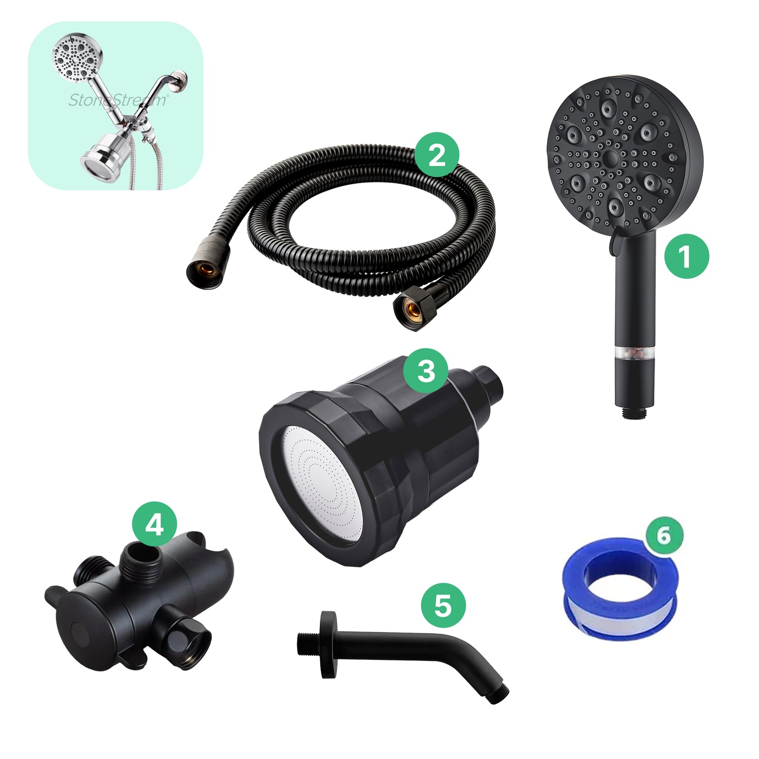 9 modos de luxo de luxo e parede de parede com o kit de filtração com o kit de filtragem