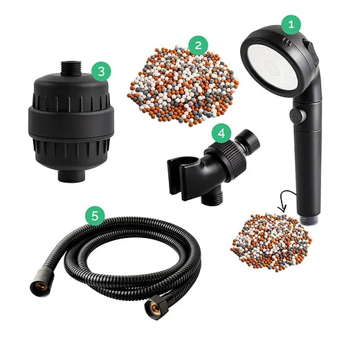 Kit de filtração de água dura Pedras iônicas pretas