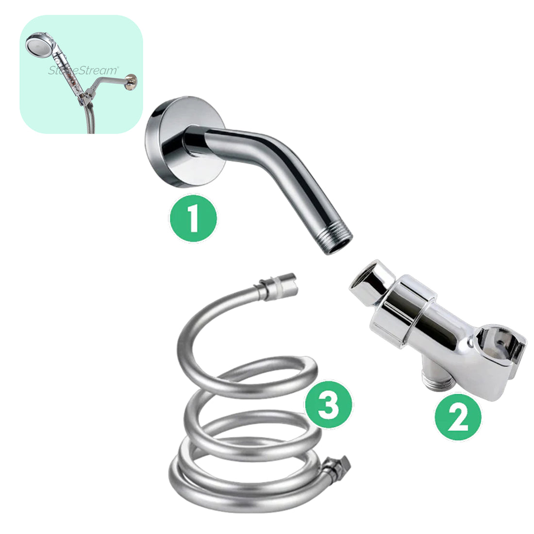 Kit de instalação de parede - Chrome